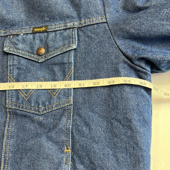 Wrangler Sherpa Lined Jean Jacket Blue Denim Chore Barn Coat SZ L New - Picture 14 of 15